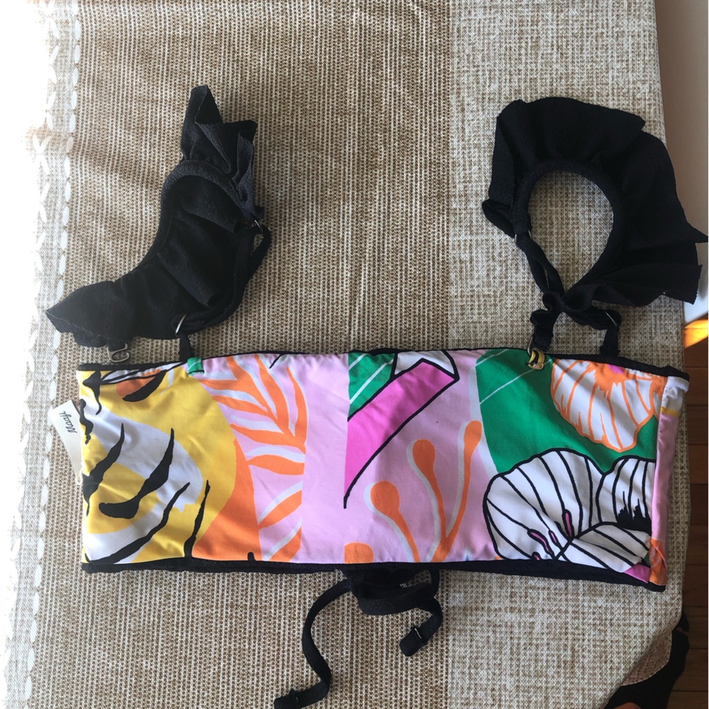Maaji Reversible Black/Multi Color Ruffle Bikini … - image 4